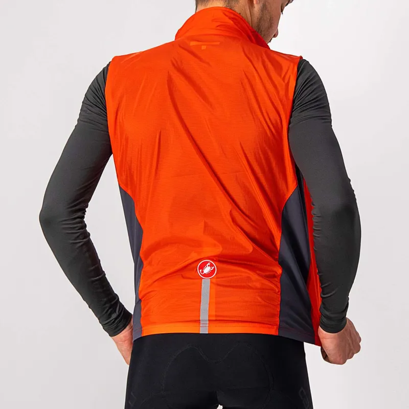 Castelli Squadra Stretch Vest in Fiery Red and Dark Gray-4